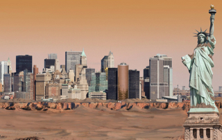 Illustration for article titled What if New York City was transported to another planet?